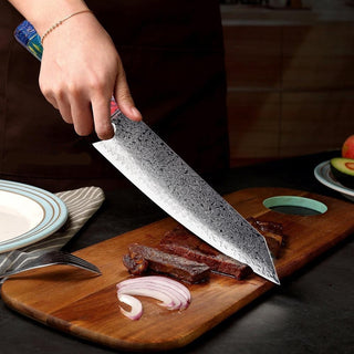 Nakiri Damascus Steel Chef Kitchen Knife